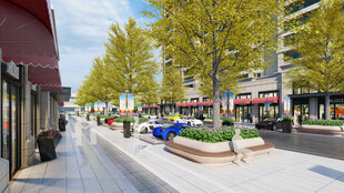 城市街道秋日风光景象