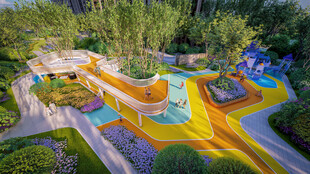 多彩儿童户外游乐区景观