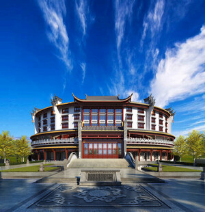 中式古建筑外观壮丽景观