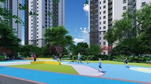 多彩社区休闲广场场景