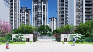 现代小区入口景观