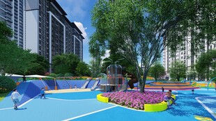 城市中的多彩户外休闲场地