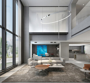 现代简约风宽敞客厅空间