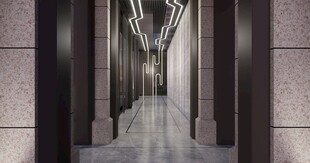 现代风格狭长走廊空间