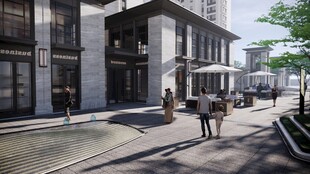 城市街道现代建筑景观