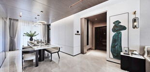 现代简约风客厅餐厅一角