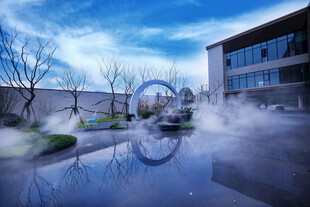 现代水景建筑景观图