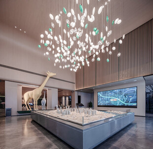 现代博物馆展厅内景展示