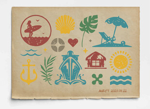 10款入夏威夷风格图案