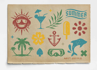 10款入夏威夷风格图案