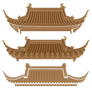 中式传统屋顶建筑