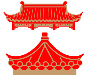 中式传统屋顶建筑