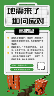 地震应对指南海报