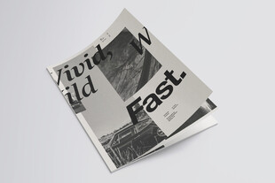 黑白风杂志封面展示样机智能贴图