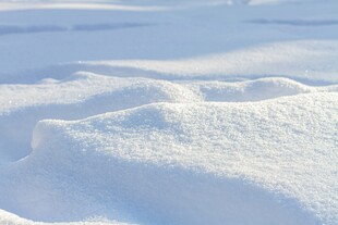 冬日雪景中的起伏积雪