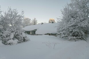 雪覆村庄美景