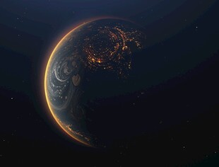 太空中的地球美丽景象