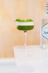 清新薄荷鸡尾酒特写