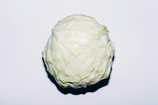 一颗新鲜的圆白菜