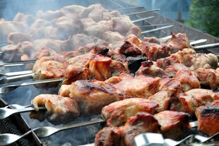 户外烧烤美味烤肉