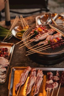 丰富多样的美味烧烤食材