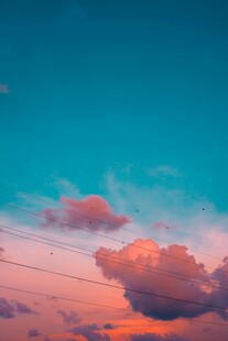 夕阳下的绚丽天空