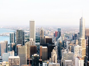 俯瞰繁华都市高楼景观