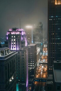 都市夜景璀璨灯光秀