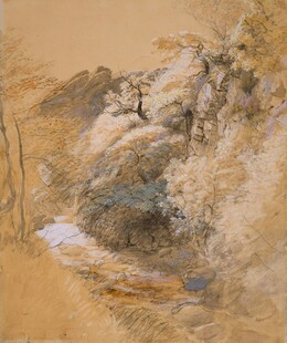 抽象山水风景绘画作品