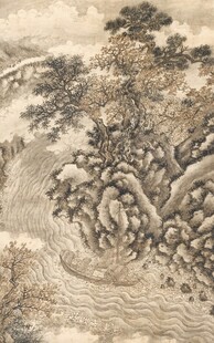 古意山水墨景图