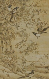 古画中的禽鸟与景致