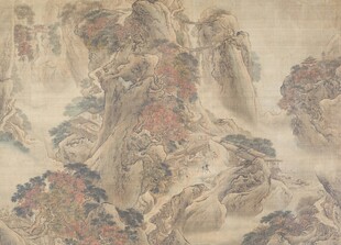 古代山水画卷景
