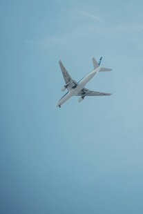 空中飞行的客机