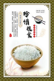 珍惜粮食 碗中白米情浓