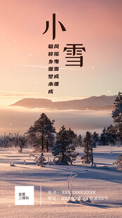 小雪时节雪景图
