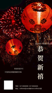 喜庆红灯贺新春