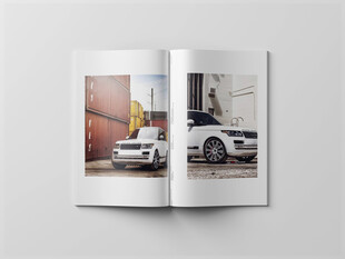 画册内页展示智能贴图样机