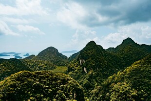 青山翠谷间的壮美风光