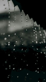 雨滴滑落的朦胧瞬间