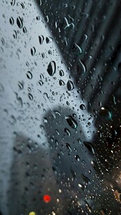雨中车窗水珠