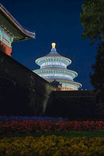 夜幕下的天坛美景