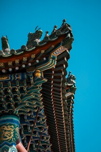 中式古建筑屋檐特写