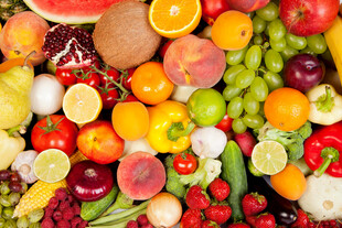 缤纷多彩的新鲜水果集合