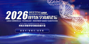 生物科技展板模版