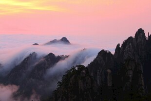 黄山云海日出壮丽景观