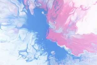 梦幻蓝粉水墨晕染背景