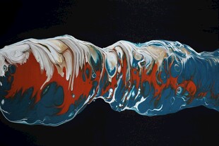梦幻色彩山脉景观