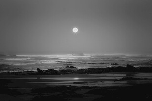 海边月夜美景