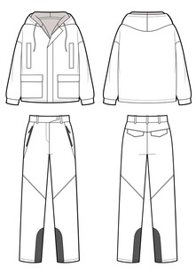 户外套装服装设计稿
