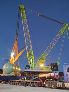 大型起重机施工现场作业